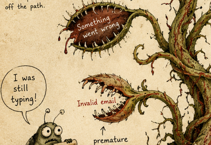 Close-up field notes illustration of Errata Snappus, the placeholder specimen.
